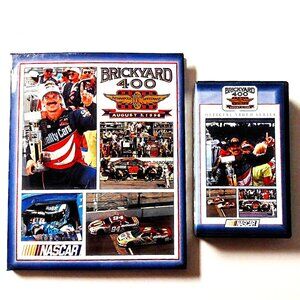 NASCAR 1996 Brickyard 400 Indy Speedway Race Commemorative Book HC/DJ + VHS Tape